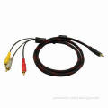 Gold-plated 3 RCA to HDMI Cable Assembly, Supports All HDMI Devices